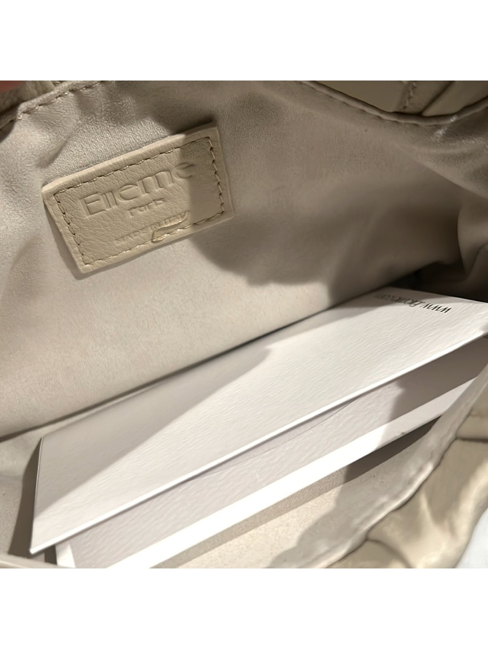 Nwt Elleme Mini Vague Pleated Leather Crossbody, New W/Tag, $480 Made In Italy — image 5 of 7